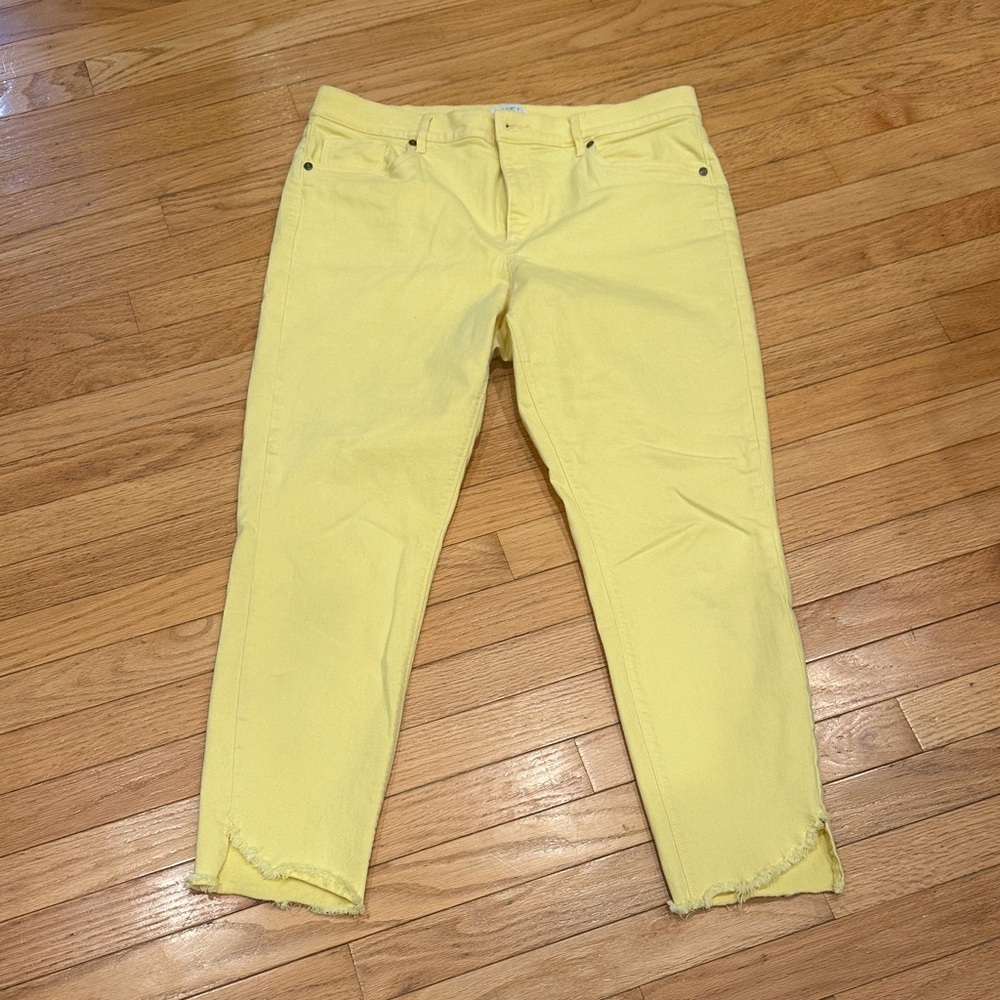 LOFT Yellow Ankle Jeans